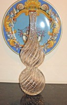 Vintage Solid Swirl Crystal Art Sculpture 14 5/8&quot; High - £141.47 GBP