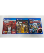 3 Lot Bundle PS4 Playstation 4 Games NBA2K14 NBA2k17 Gold Lego Marvel Av... - £30.67 GBP