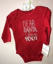 NWT CARTER&#39;S Red Bodysuit 3 months BABY Dear Santa I Love You - £10.76 GBP