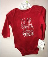 NWT CARTER&#39;S Red Bodysuit 3 months BABY Dear Santa I Love You - £10.79 GBP