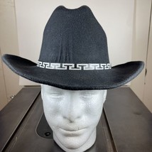 Mens Black N. R. Western Cowboy Hat Size 6 3/4 Made In Mexico - £20.77 GBP