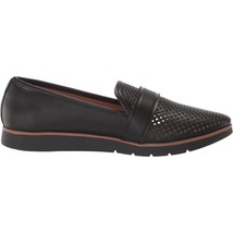 Rockport Women Slip On Loafers Stacie Perf Loaf Size US 5M Black Leather - £39.56 GBP