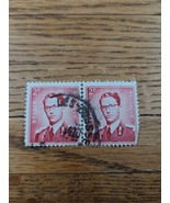 Belgium Stamp King Baudouin 2fr Used Strip of 2 - $2.99