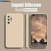 Luxury Square Liquid Silicone Case For Huawei P30 P40 Lite P50 P20 Pro M... - £8.26 GBP+
