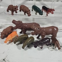 Hippos Hippopotamus Figures Toys Collectibles Lot of 12  - $19.79