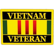 Vietnam Veteran Ribbon Magnet Car Fridge Locker Decal (3&quot;) - £7.63 GBP