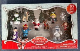 Rudolph the Red-Nosed Reindeer® Figures 10pc Set Christmas Decorations Play New - £40.08 GBP