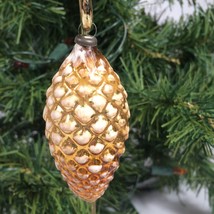 blown glass Christmas Pinecone Ornament Vintage collectible secret santa... - £32.03 GBP