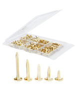 500 Piece Mini Paper Fasteners For Crafts, Brass Paper Fasteners, 5 Sizes - £15.68 GBP
