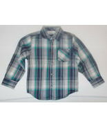 Hurley Boys Long Sleeve Plaid Shirt Gray Black Blue Sizes 4,  NWT - £9.35 GBP