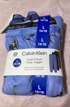 Calvin Klein youth 3- pack sleep jogger L -14/16 DINO. New . - $18.80