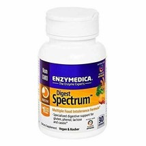 NEW Enzymedca Digest Spectrum Digestive Support Relief Kosher Vegan 30 Capsules - £13.38 GBP