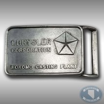 Vintage Belt Buckle Chrysler Corporation Kokomo Casting Plant Indiana Al... - $45.52