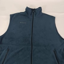 Columbia SM1480 Men's Blue Full Zip Pockets Fleece Vest Size 2XL image 11