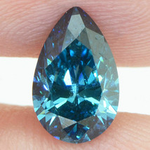 Pear Shape Diamond Fancy Blue Color Loose Real 1.02 Carat VS2 Natural Enhanced - £1,298.71 GBP