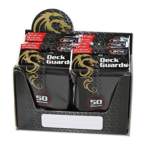 1 Case BCW Premium Black Double Matte Deck Guard Sleeve Protectors for Collectab