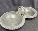 Vintage Hammered Aluminum  2 Sided Bowl 13.5&quot; x 7&quot; x 3.5&quot; Cromwell Hand ... - £12.42 GBP