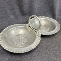 Vintage Hammered Aluminum  2 Sided Bowl 13.5&quot; x 7&quot; x 3.5&quot; Cromwell Hand ... - $15.84