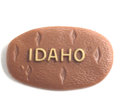 Idaho Potato Brown Plastic Lapel Pin Souvenir - £6.15 GBP