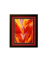 Red Canna Georgia O&#39;keeffe Flower Art Framed Poster 12x15 - £42.54 GBP