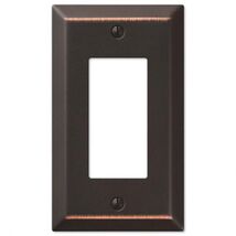 Amerelle Century Aged Bronze 1 gang Stamped Steel Decorator Wall Plate - $7.95