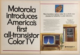 1967 Print Ad Motorola Color TV&#39;s America&#39;s First All Transistor Televis... - £14.14 GBP