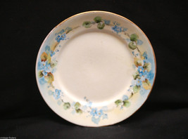 Old Vintage 6-1/2&quot; Bread &amp; Butter Plate by Homer Laughlin Yellow &amp; Blue Flowers - £7.77 GBP