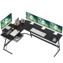 L Shaped Desk, Modern Corner Computer Desk, 67&quot; Home Office Writing Study Workst - £159.48 GBP