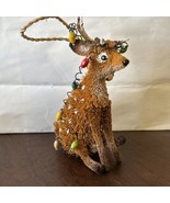 Pottery Barn Bottle Brush Tangled Lights Reindeer Deer Christmas Ornament - $22.76