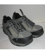 Mens 7.5 Brahma Seth Gray/Black Leather Casual Work Hiking Shoes - $25.75 CAD
