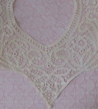 Vintage Antique Battenburg Tape Lace Collar Ivory Hand Made Immaculate H... - £22.66 GBP