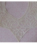 Vintage Antique Battenburg Tape Lace Collar Ivory Hand Made Immaculate H... - $551.00 MXN