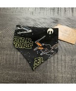 Dog Bandana Slide On Collar Elastic Band Star Wars Spaceship Black XSmal... - $8.10 CAD
