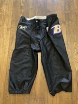 Baltimore Ravens Reebok Team Issue Game Pants Size 38 Short Black NFL - £86.55 GBP