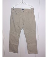 CHAPS MEN'S TAN 5 POCKET TWILL PANTS-35X30-BARELY WORN-100% COTTON-BRUSH... - $8.59