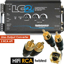 AudioControl LC2i Line-Output Converter AccuBASS Subwoofer + 2x Dual RCA 6 FT - £134.96 GBP