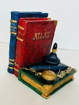 19th Century Poets Atlas bookend Russ Berrie book end figurine potion watch pen - £42.57 GBP