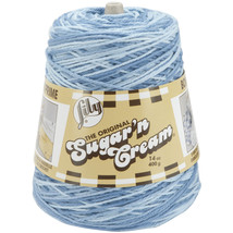 Lily Sugar&#39;n Cream Yarn - Cones-Faded Denim - £19.69 GBP