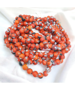 Collana vintage fatta a mano con perline di vetro occhi viso 10 mm - $57.78 CAD