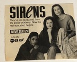 Sirens Tv Guide Print Ad Jayne Brook TPA10 - $5.93