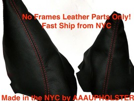 Manual Stick Shift E Brake Black PVC Leather Red Stitches for Corvette C5 97-04 - $26.17