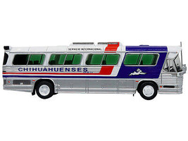 Dina 323-G2 Olimpico Coach Bus Transportes Chihuahuenses White &amp; Silver w Red &amp; - £49.26 GBP