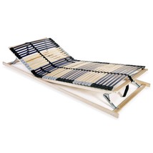 Slatted Bed Base with 42 Slats 7 Zones 70x200 cm - £71.95 GBP