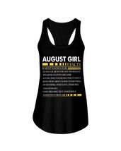 Funny August Girl Facts Tank Tops Happy Birthday Saying Women Black Top - $19.75