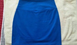 Derek Heart Juniors Blue Stretch Cotton Blend A-Line Mini Skirt M    075 - £5.89 GBP