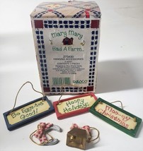 Enesco Mary Mary Had A Farm #273430 1997 Hanging Accessories 5 Asst. Pieces Figu - $24.99