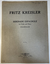 Fritz Kreisler Serenade Espagnole - Vintage Sheet Music - $8.11