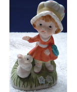 Holly Hobbie Type Ceramic Figurine - $5.47 CAD