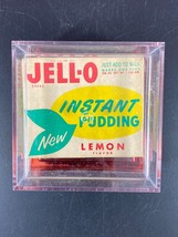 Jell-o Instant Pudding Lemon 1950&#39;s Unused w display box Vintage - £23.34 GBP