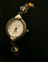 Fun new ladies&#39; white dial Geneva jeweled bracelet fashion quartz wristw... - £19.46 GBP